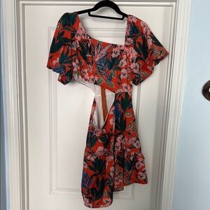 Floral Cutout Dress